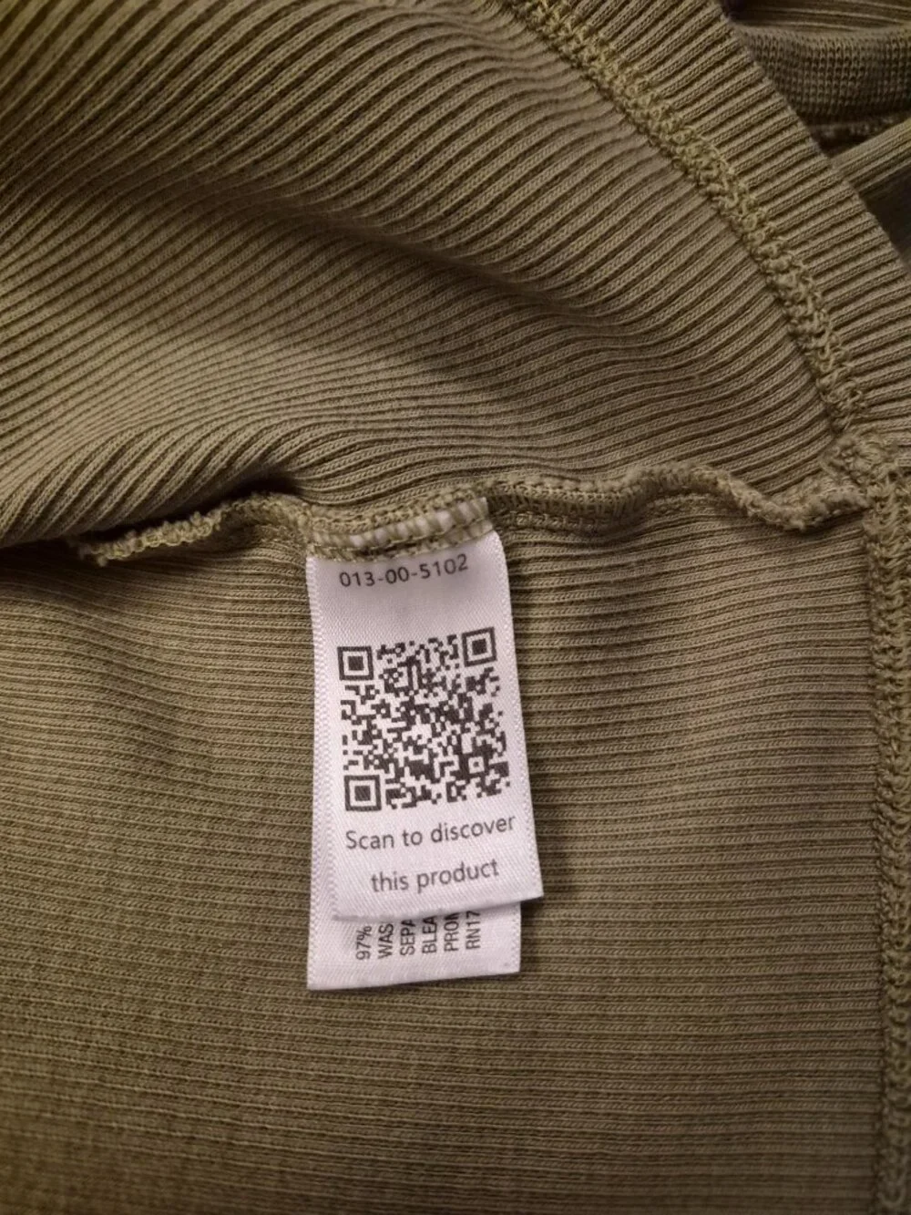 Olive Green Ribbed Tank - Picture 4 of 5